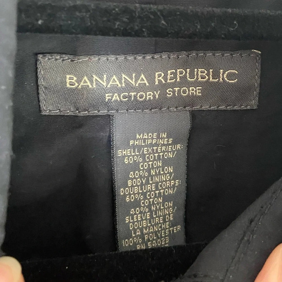 Banana Republic Black short black men jacket Sz M - Picture 6 of 11